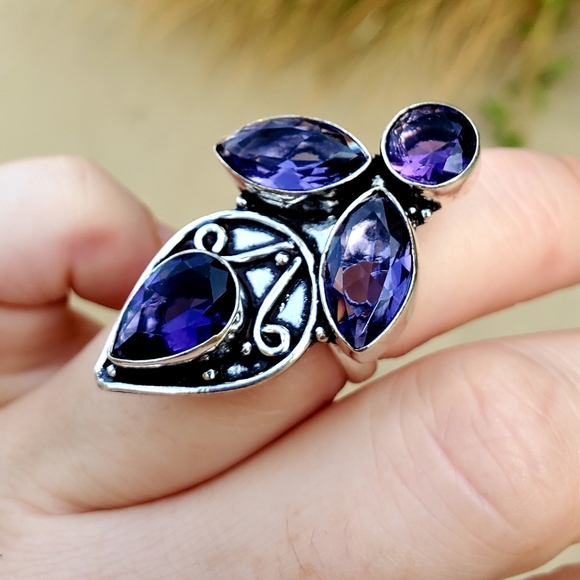 New Amethyst 925 Silver Ring. - Picture 11 of 15